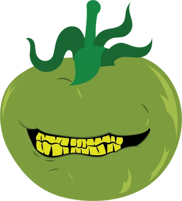 A green tomato, grinning, entirely pleased that the Bureau has nothing on file.
